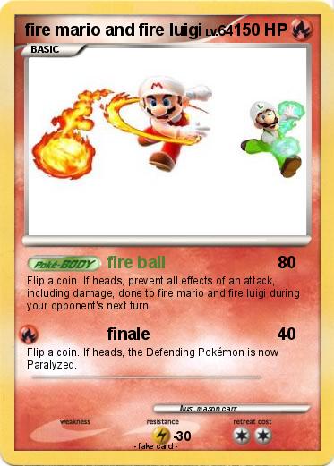 Pokemon fire mario and fire luigi