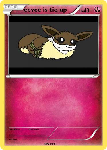 Pokemon eevee is tie up