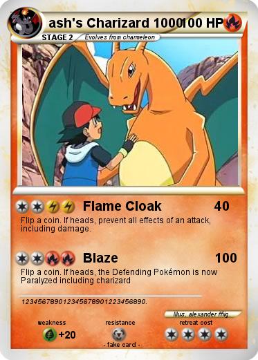 Pokemon ash's Charizard 1000