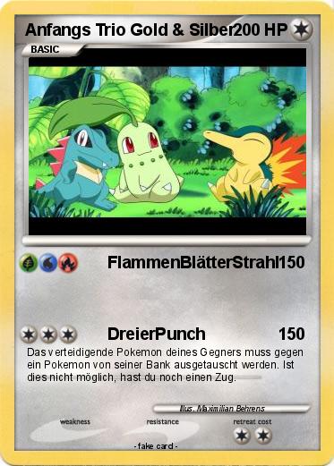 Pokemon Anfangs Trio Gold & Silber