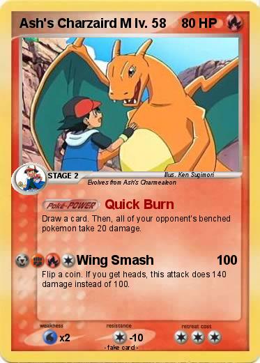 Pokemon Ash's Charzaird M lv. 58