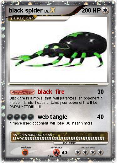 Pokemon black spider