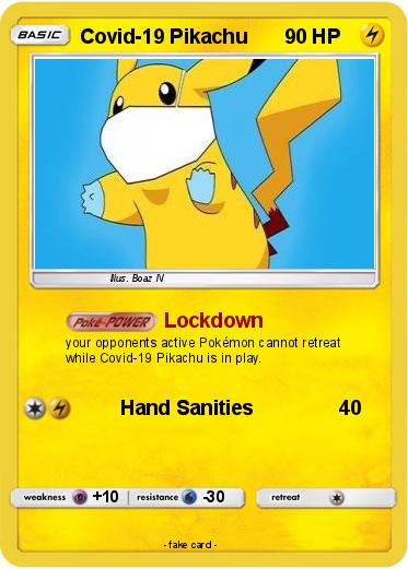 Pokemon Covid-19 Pikachu