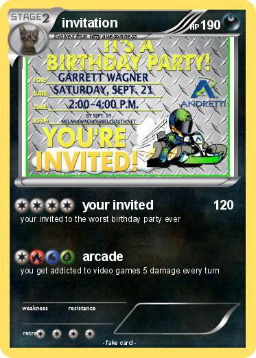 Pokemon invitation