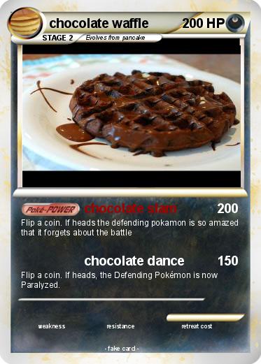 Pokemon chocolate waffle