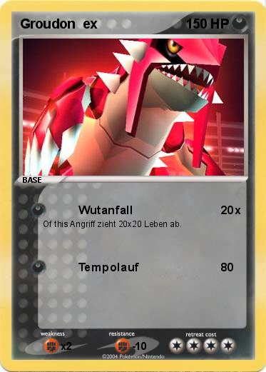 Pokemon Groudon  ex