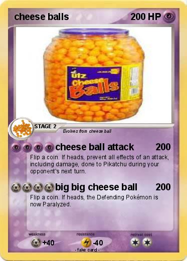 Pokemon cheese balls