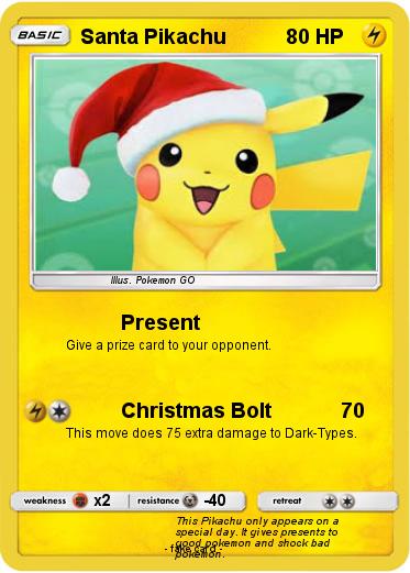 Pokemon Santa Pikachu