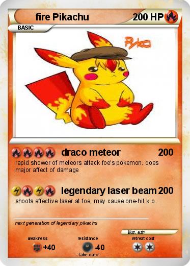 Pokemon fire Pikachu