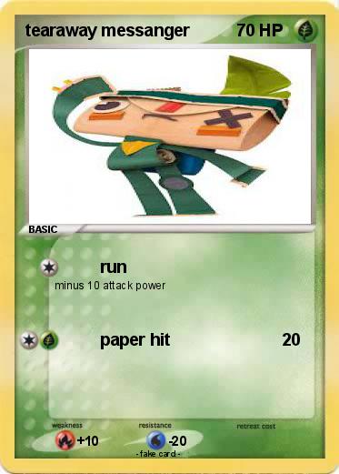 Pokemon tearaway messanger