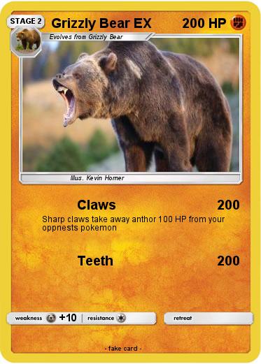 Pokemon Grizzly Bear EX