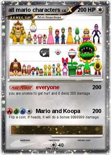 Pokemon all mario characters