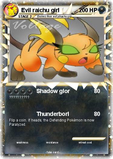 Pokemon Evil raichu girl