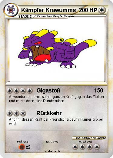 Pokemon Kämpfer Krawumms