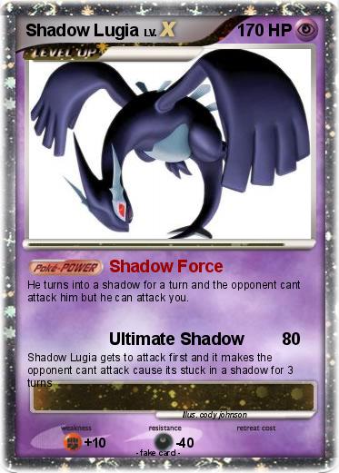 Pokemon Shadow Lugia