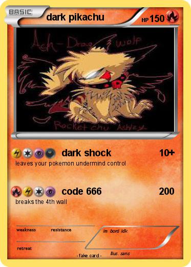 Pokemon dark pikachu