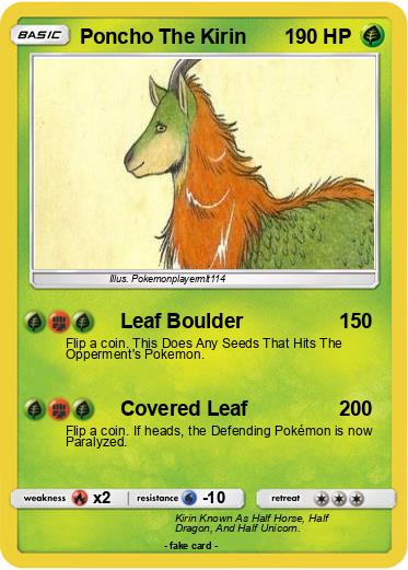 Pokemon Poncho The Kirin