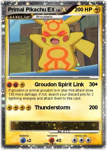 Pokemon Primal Pikachu EX