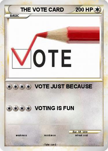 Pokemon THE VOTE CARD