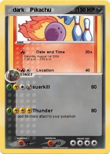 Pokemon    dark    Pikachu