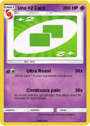 Pokemon Uno +2 Card