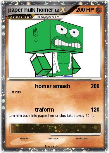 Pokemon paper hulk homer