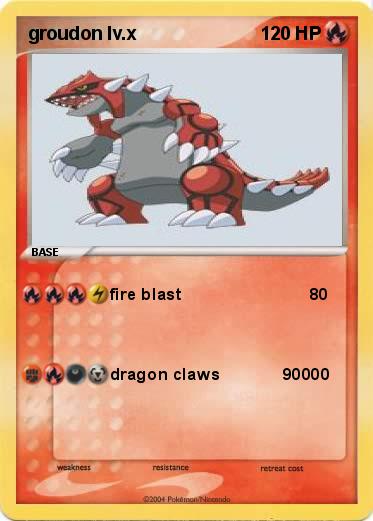 Pokemon groudon lv.x