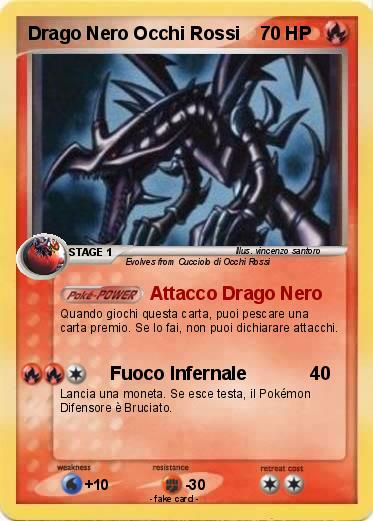 Pokemon Drago Nero Occhi Rossi