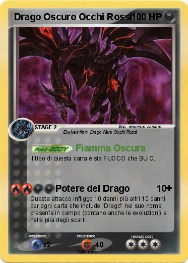 Pokemon Drago Oscuro Occhi Rossi