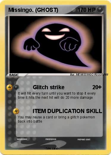 Pokémon Missingo GHOST - Glitch strike - My Pokemon Card.
