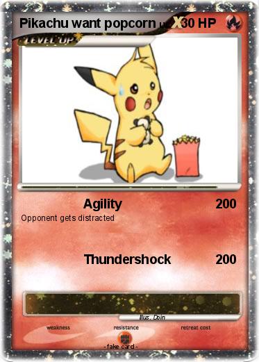 Pokemon Pikachu want popcorn