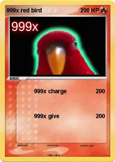 Pokemon 999x red bird