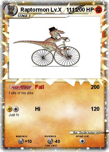 Pokemon Raptormon Lv.X   1111