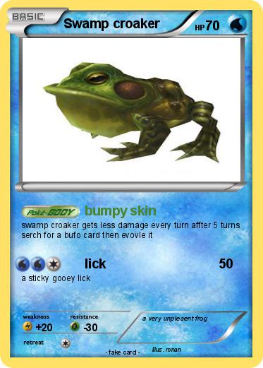 Pokemon Swamp croaker
