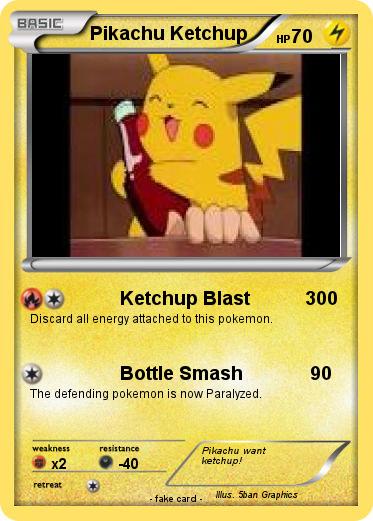Pokemon Pikachu Ketchup
