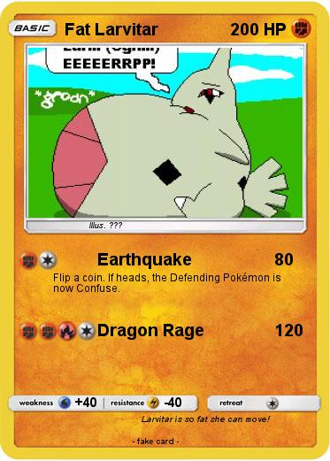 Pokemon Fat Larvitar