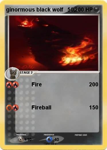 Pokemon ginormous black wolf   50,