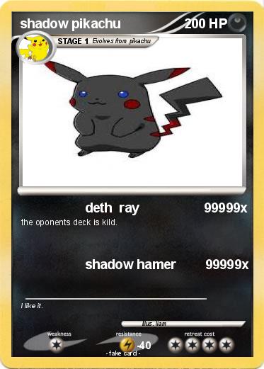 Pokemon shadow pikachu