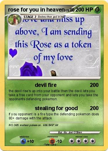 Pokemon rose for you in heaven