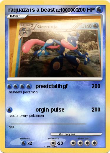 Pokemon raquaza is a beast