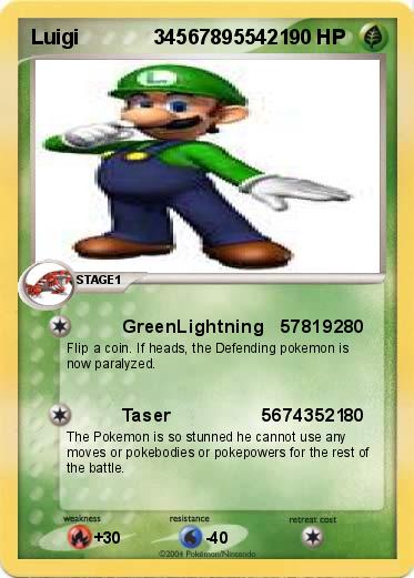 Pokemon Luigi             345678955421