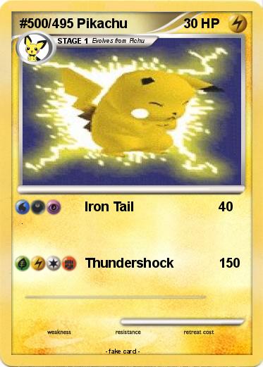 Pokemon #500/495 Pikachu