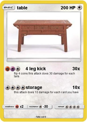 Pokemon table