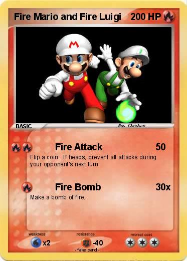 Pokemon Fire Mario and Fire Luigi