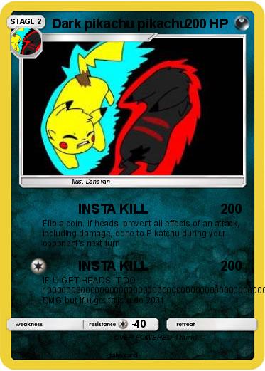 Pokemon Dark pikachu pikachu