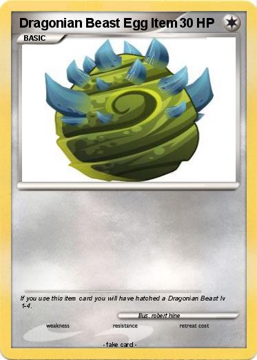 Pokemon Dragonian Beast Egg Item