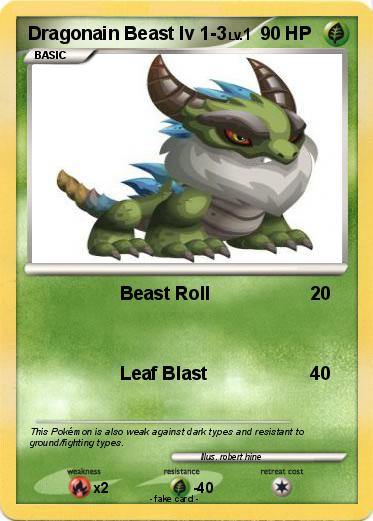 Pokemon Dragonain Beast lv 1-3