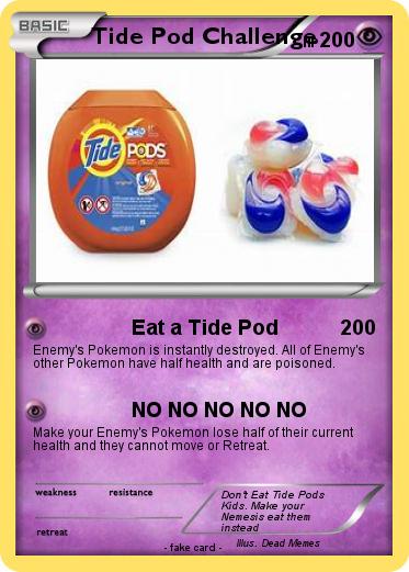 Pokemon Tide Pod Challenge