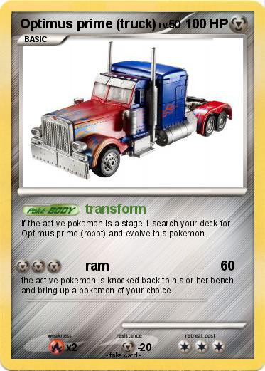 Pokemon Optimus prime (truck)