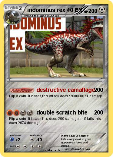 Pokemon indominus rex 40 EX
